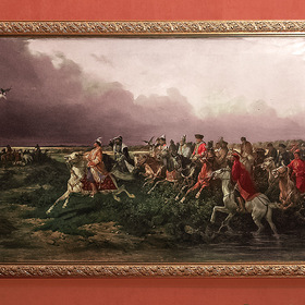 Картина Н.Е.Сверчкова Царь Алексей Михайлович с боярами на соколиной охоте.